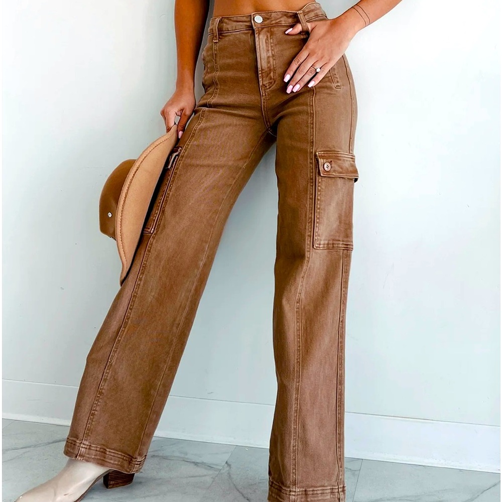 Risen Cargo Straight leg jeans-NWOT